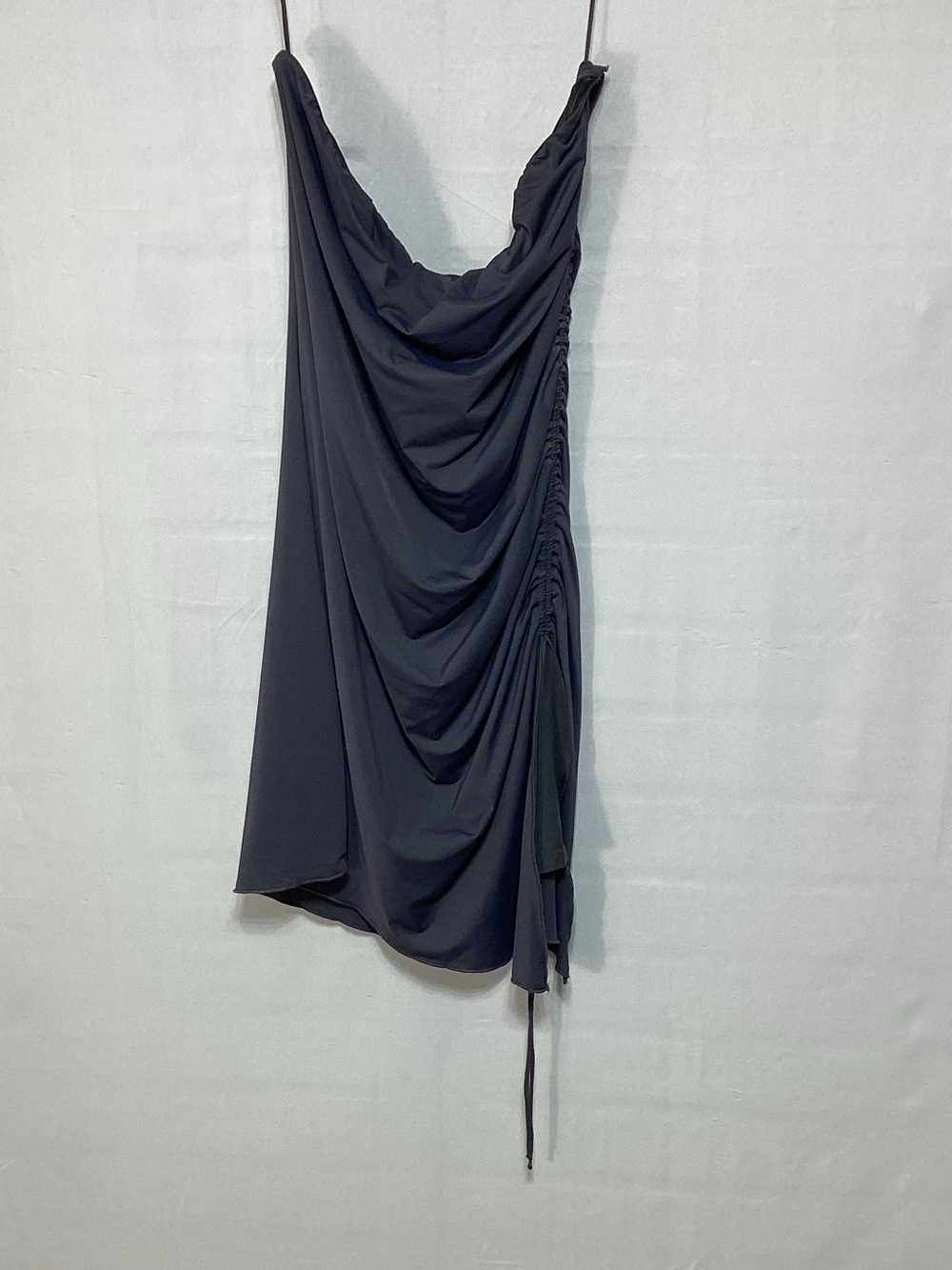 Princess Polly Size 12 Gray strapless Draped Cowl Dress